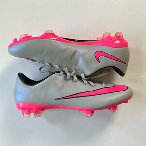 Nike Mens Mercurial Soccer Shoes Victory V FG Pink Low Top